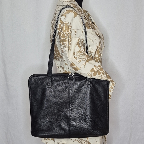 latico Handbags - Latico Black Leather Laptop Bag